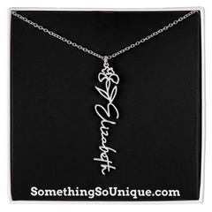 Custom Monogrammed Birth Flower Necklace