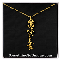 Custom Monogrammed Birth Flower Necklace