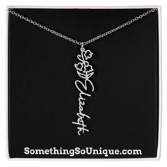 Custom Monogrammed Birth Flower Necklace