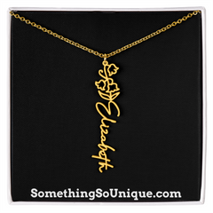 Custom Monogrammed Birth Flower Necklace