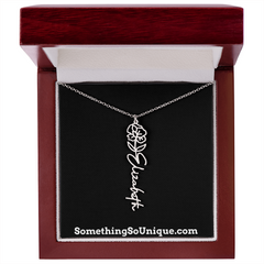 Custom Monogrammed Birth Flower Necklace