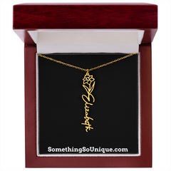 Custom Monogrammed Birth Flower Necklace